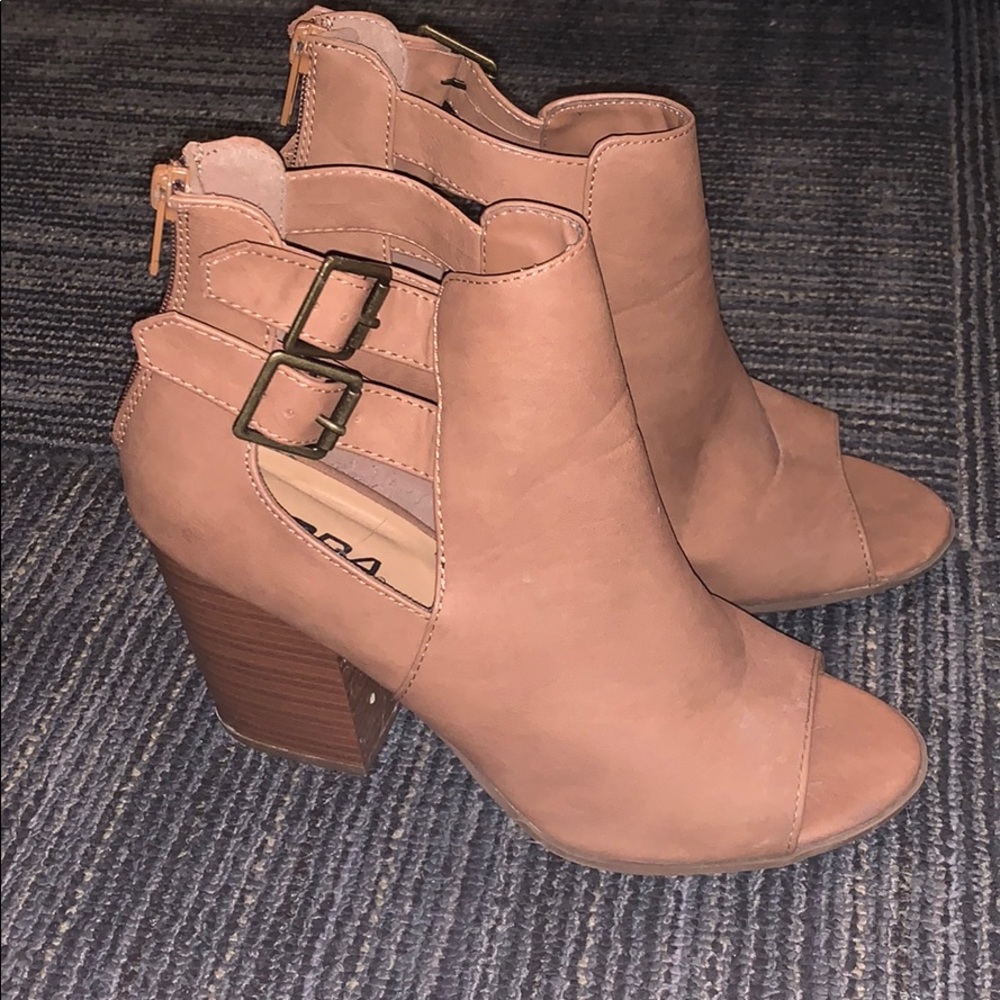Tan booties